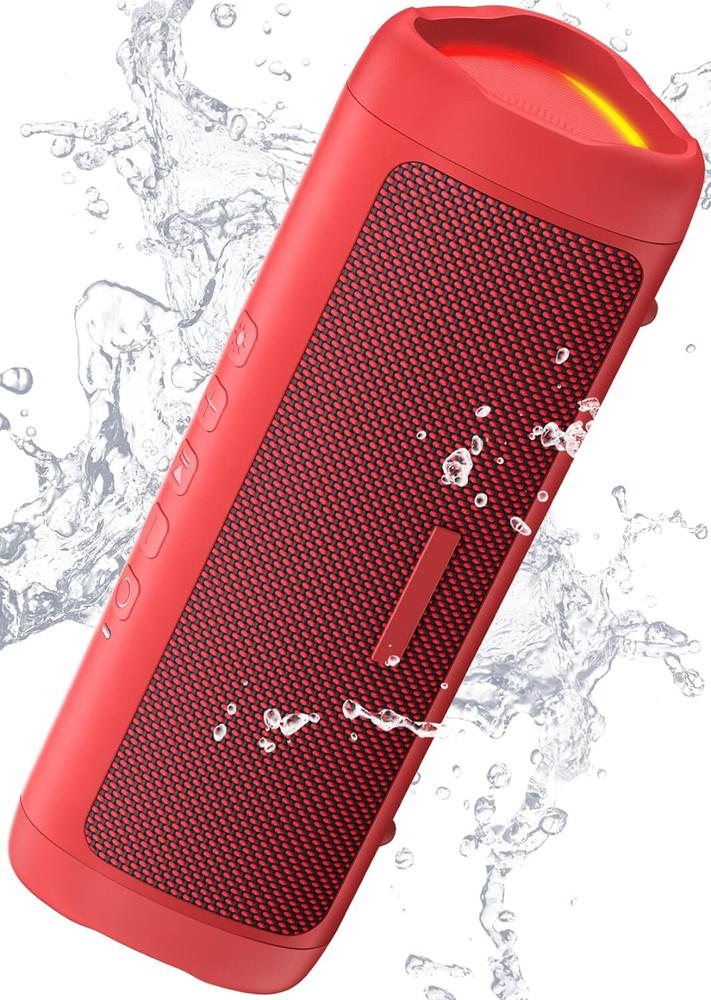 Portable IPX5 Waterproof Bluetooth Speaker with 20H Playtime and TWS Pairing