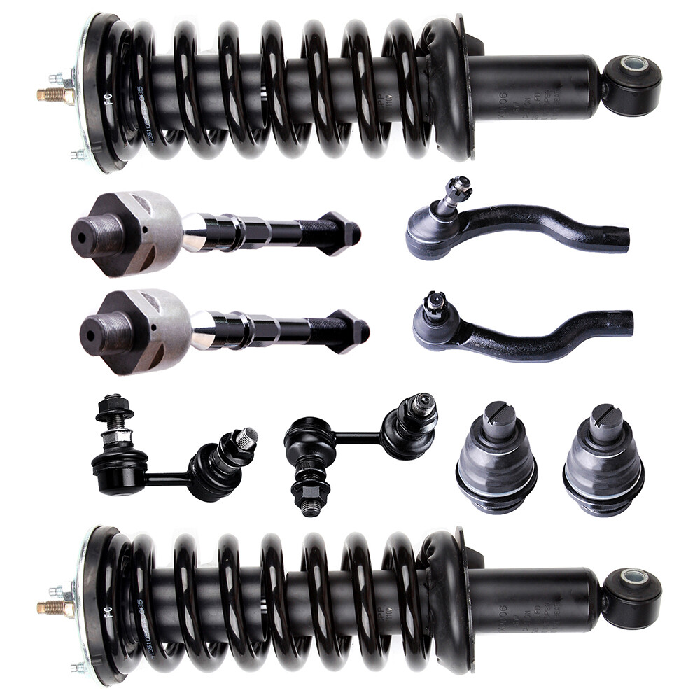 2005-2012 Nissan Pathfinder Front Suspension Kit - Struts Sway Links Tie Rods Ball Joints
