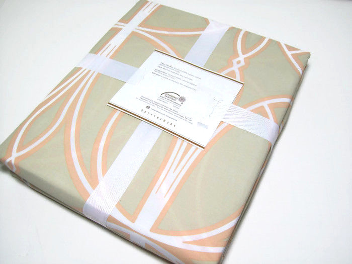 Organic Cotton Light Brown King/Cal King Aubrey Duvet Cover by Pottery Barn