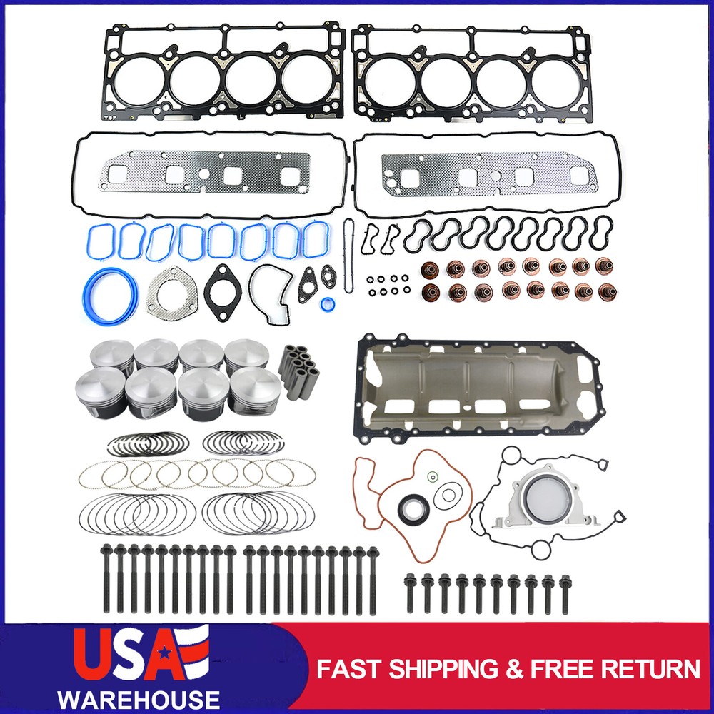 2005-2006 Chrysler Dodge Jeep 5.7L V8 Hemi Pistons Head Gasket Bolt Set