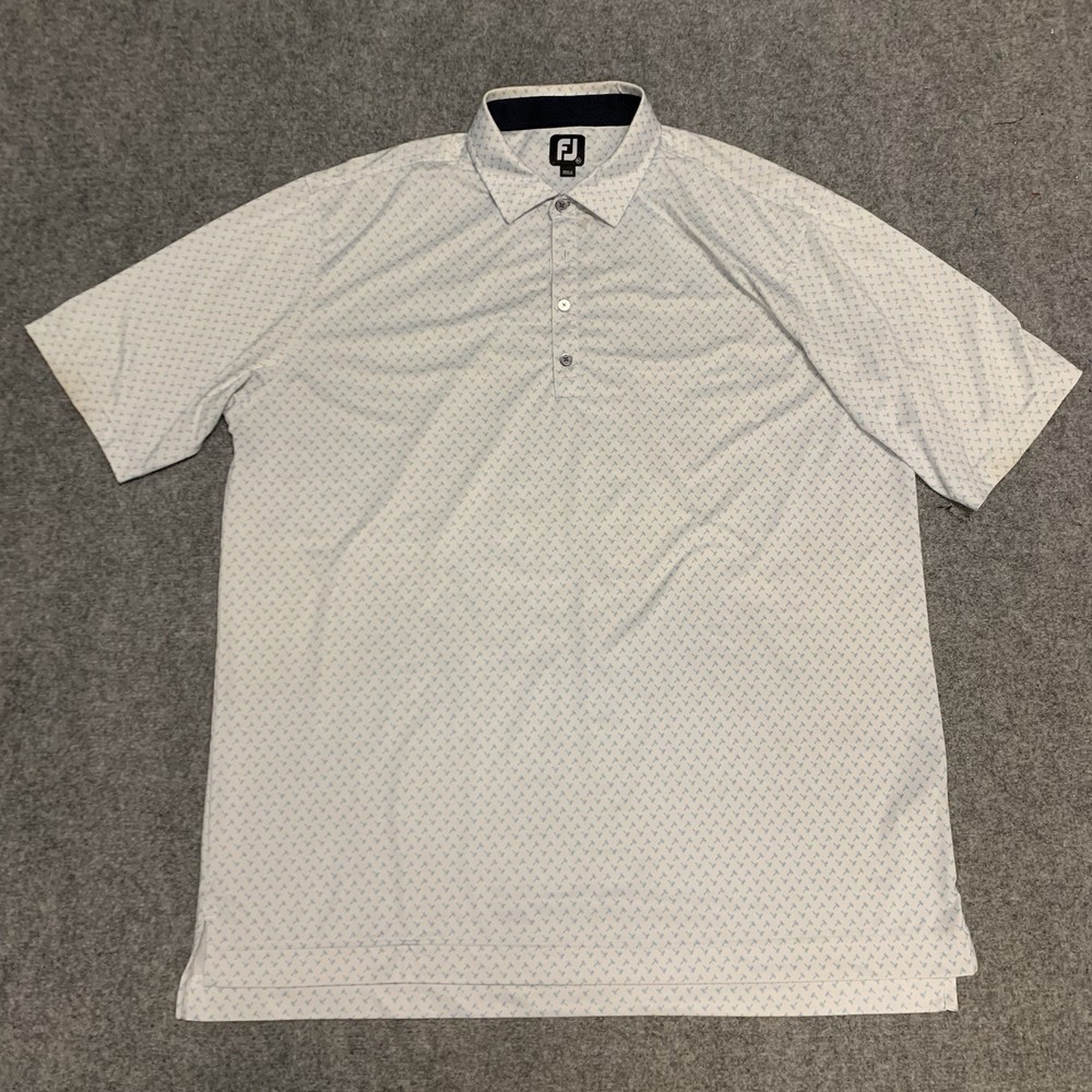 Footjoy Mens Size XXL Sz 2XL Polo Shirt Short Sleeve Palm Trees Golf