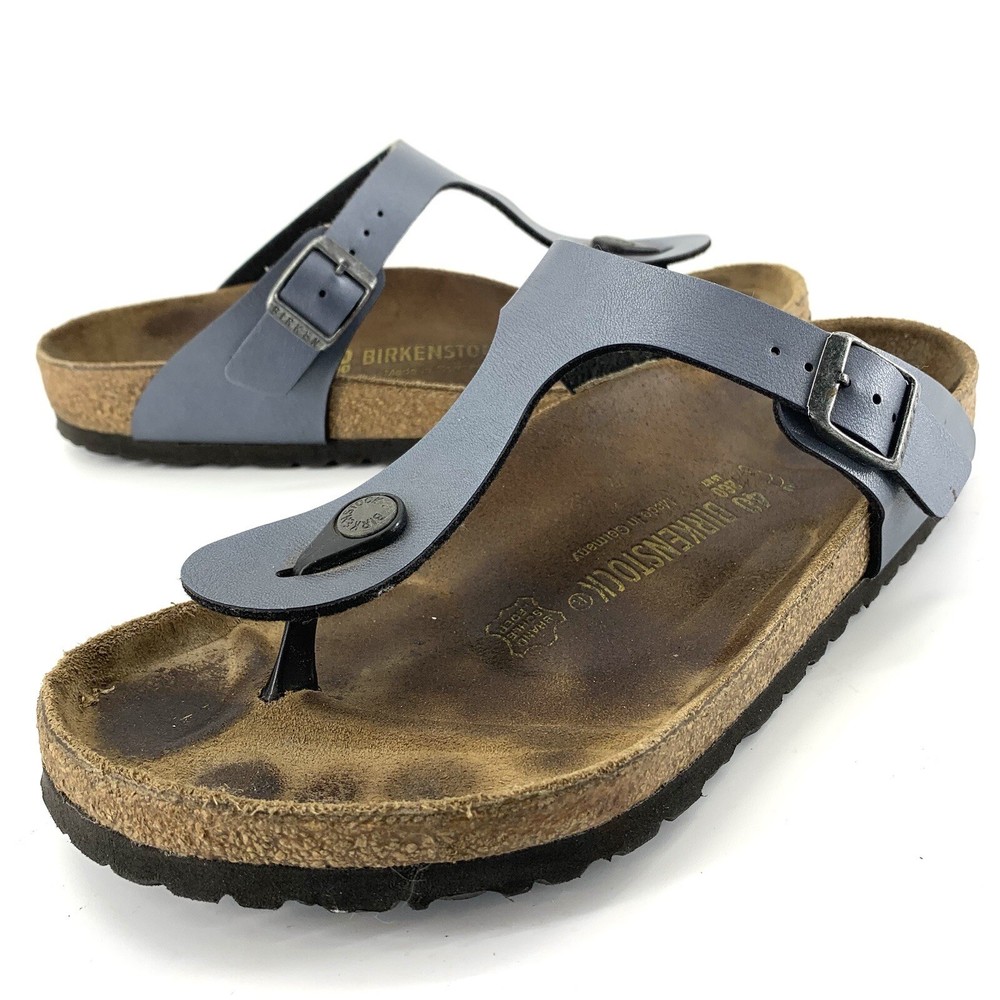 Birkenstock Gizeh Sandals Slip on Size L9 M7 Ice Pearl Onyx