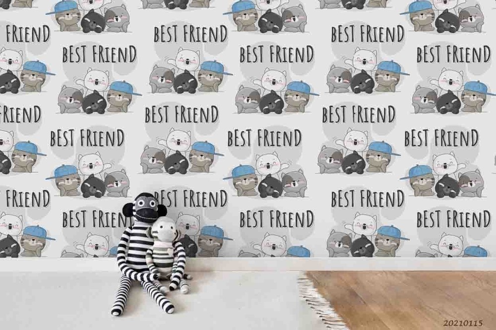 3D Cartoon Animal Illustration Pattern Wall Murals Wallpaper Murals Wall Sticker