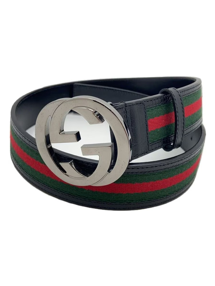 GUCCI Interlocking G Sherry Line Belt 114984 Luxury Leather Fashion Accessory