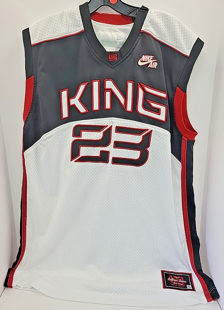 Nike Air LeBron James Mens Size XL White King 23 Team Jersey NBA Basketball
