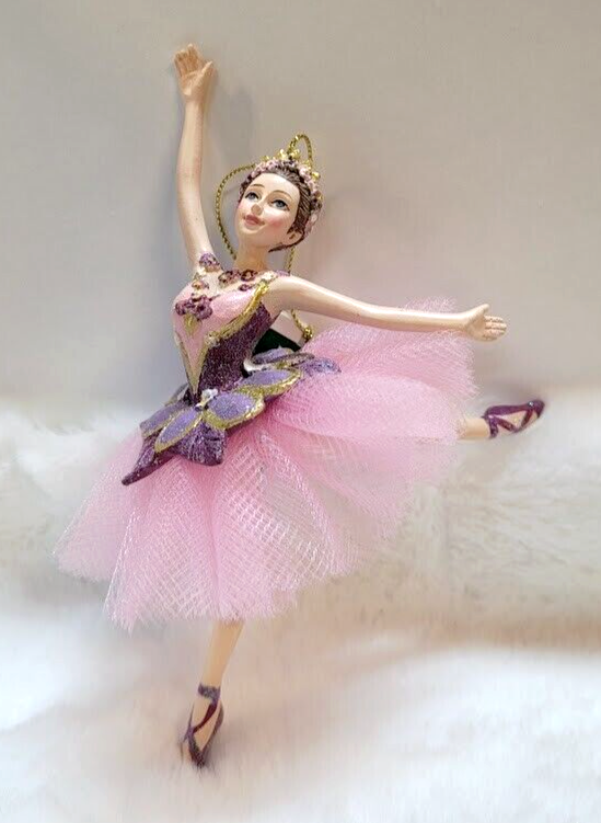 Kurt Adler Sugar Plum Ballerina Nutcracker Ornament Brand New 6