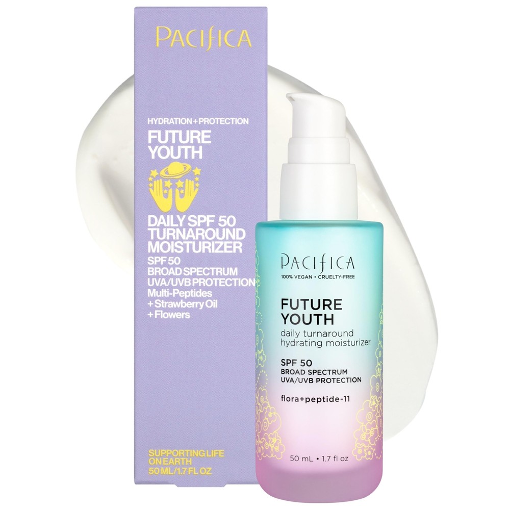 Pacifica Peptide Face Moisturizer Future Youth Daily Turnaround Hydrating SPF...