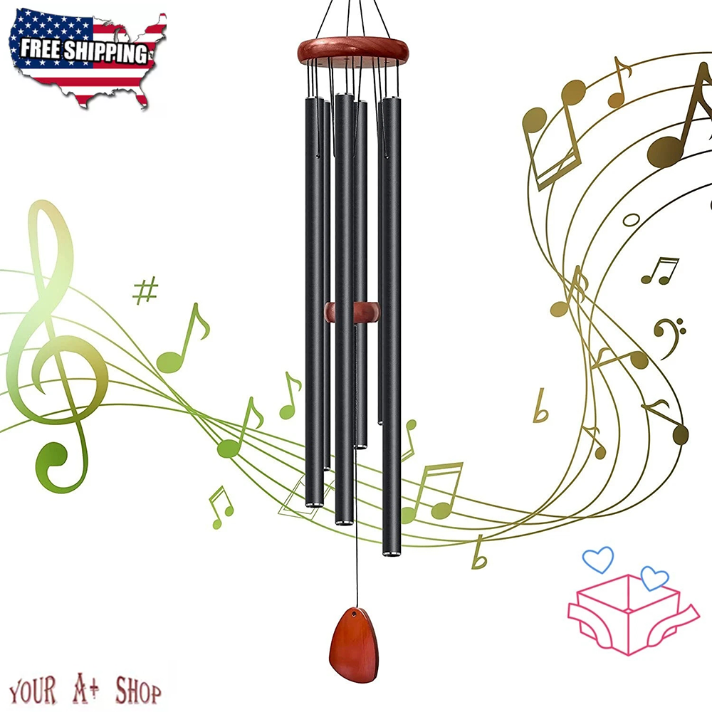 Large Deep Resonance Serenity Wind Chimes Metal Deep Tone Outdoor Home Decor US
