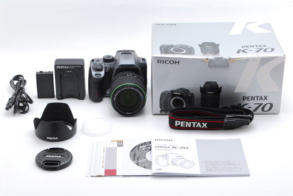 [Top MINT] Pentax K-70 Silver 24.2MP DSLR Camera 18-135mm f/3.5-5.6 Lens JAPAN