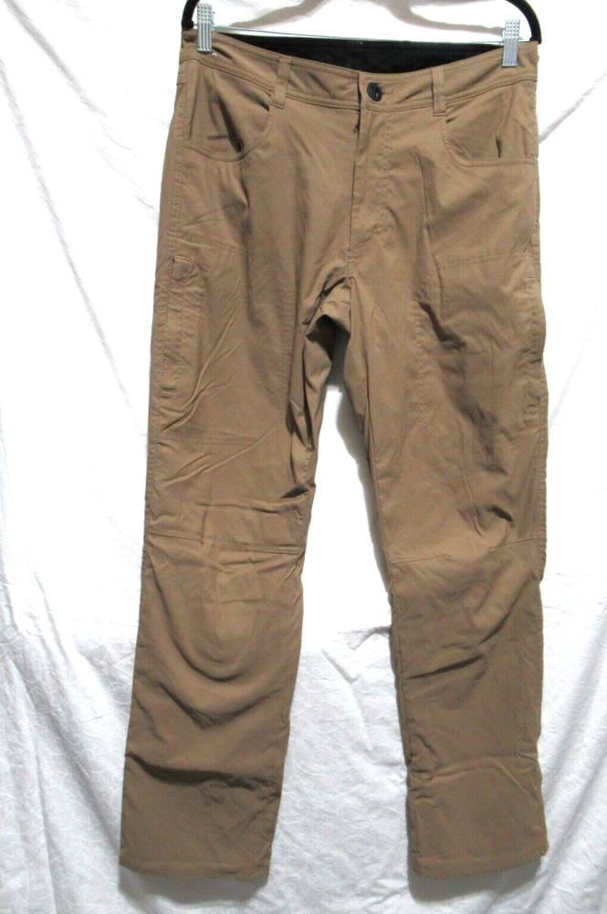 ORVIS Men's Size 32X33 Tan Mid Weight Fleece Lined Trail Hiking Outdoor Pants