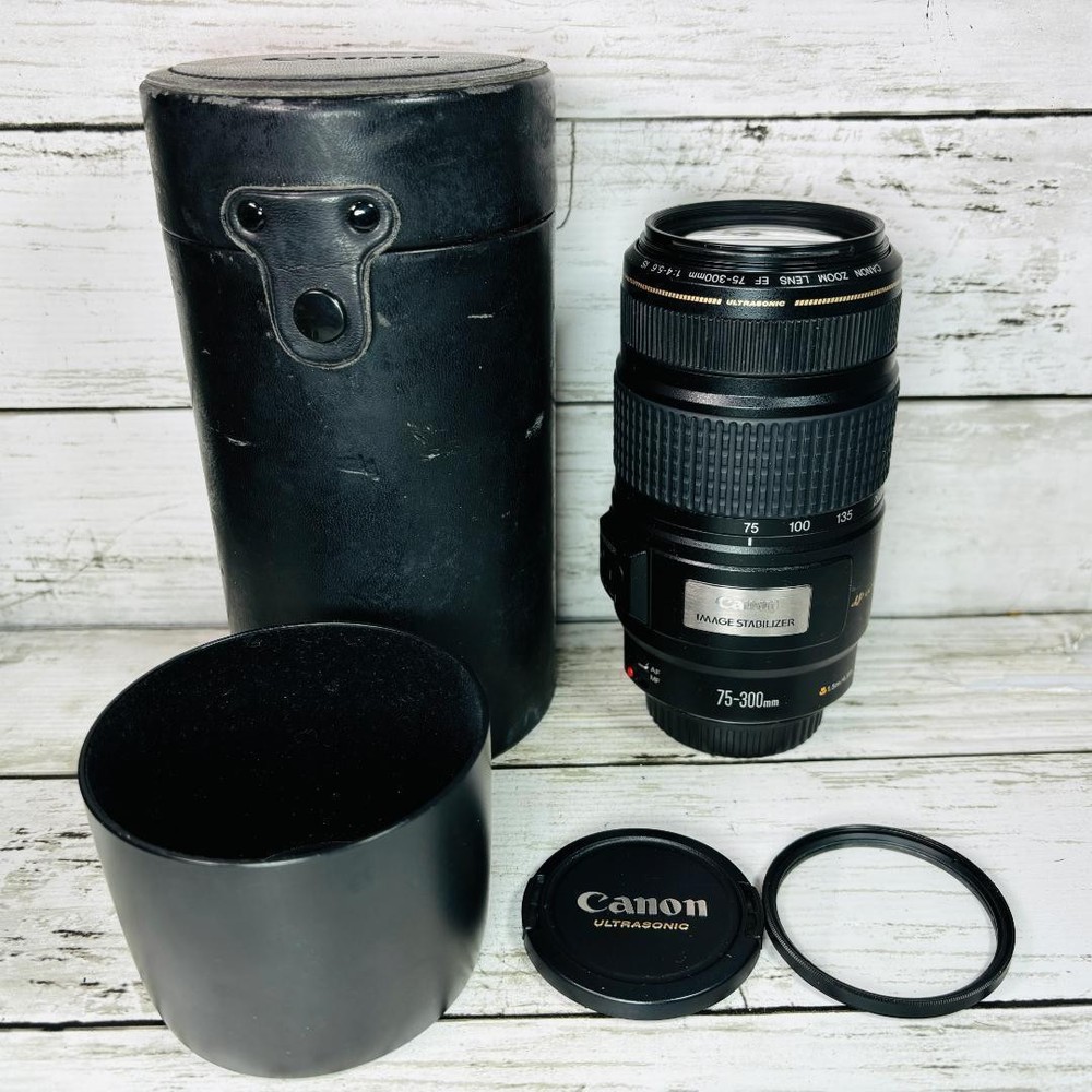 Canon EF 75-300mm F4-5.6 IS USM Telephoto Zoom Lens with Dust, Pre-Owned