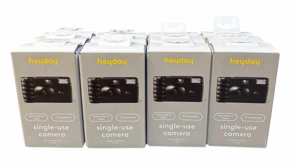 12X Heyday Single Use Disposable Camera Built-in Flash 27 Exposure 35mm Film