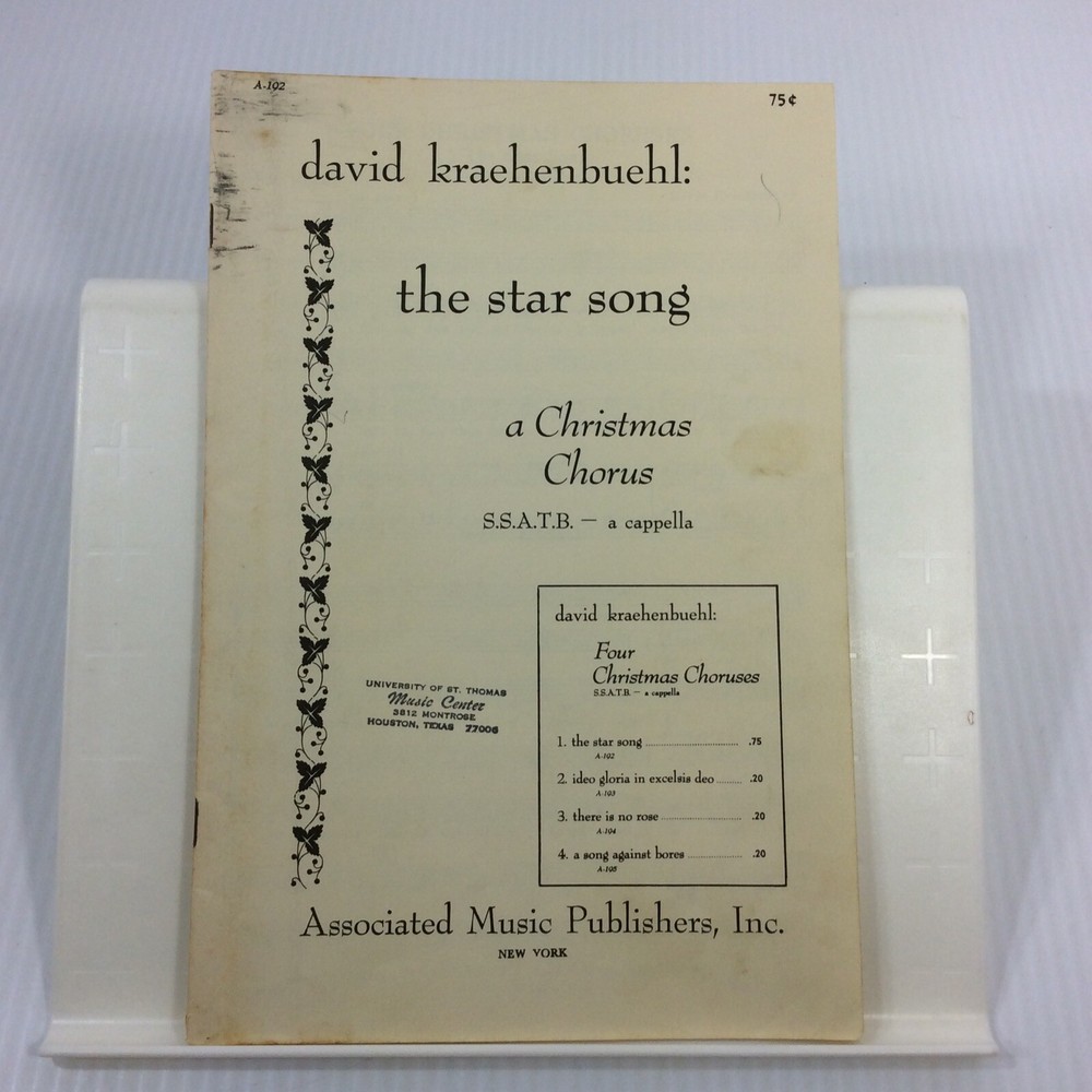 Star Song Kraehenbuehl Choral Music Book for SSATB a Cappella