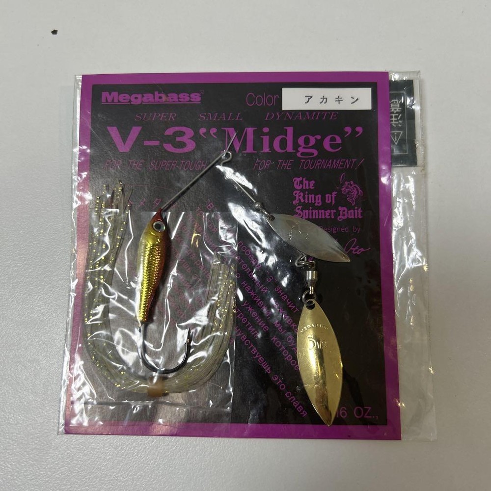 Fishing Lure Megabass V-3 Midge Spinnerbait Akakin 1/6 Oz