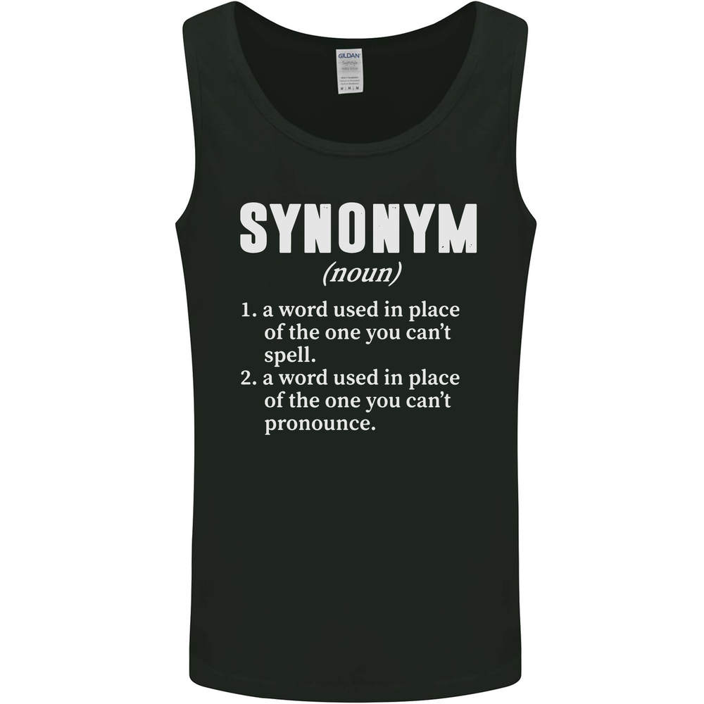 Synonym Funny Definition Slogan Mens Vest Tank Top