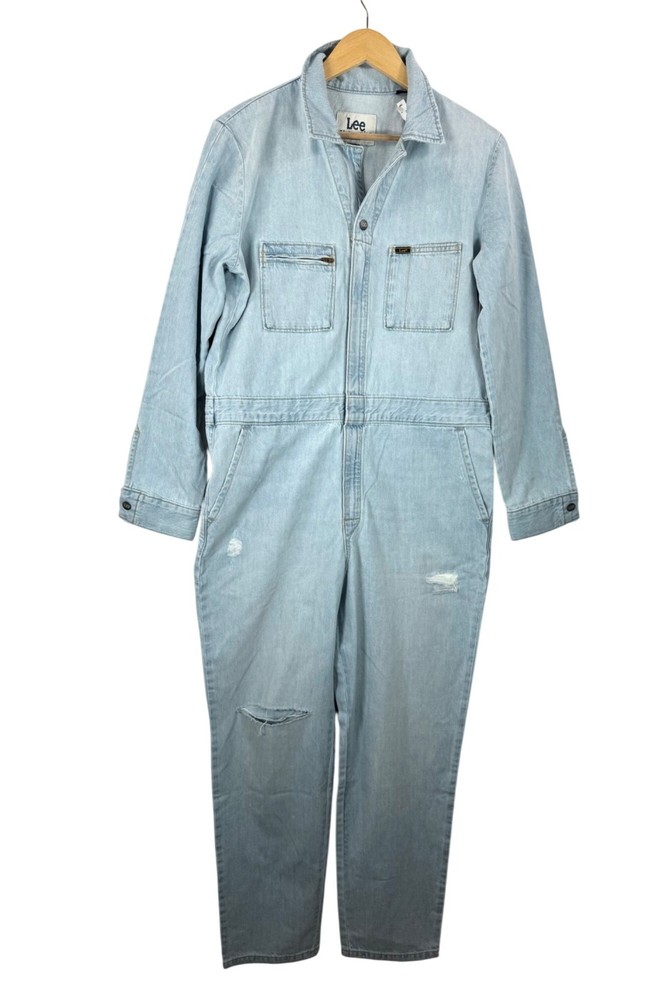 Lee Union Alls Women's Denim Jumpsuit 90s Coveralls Blue One Piece Size M
