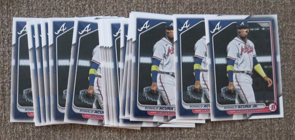 Lot of 20 Bowman Ronald Acuna Jr #32 Braves PAPER 2024 COMBINE SHIP WD