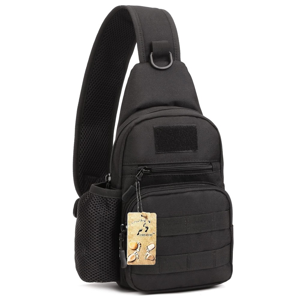 Tactical MOLLE Sling Bag Military Crossbody Shoulder Backpack Water Resistant