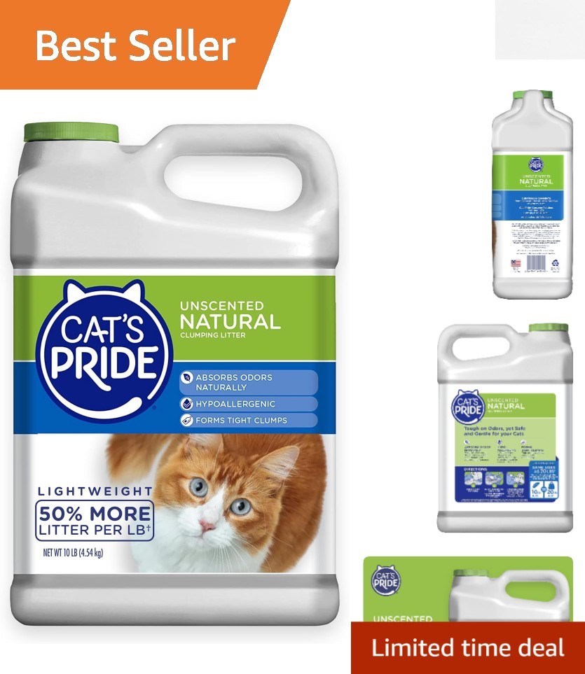 Gentle Unscented Clumping Cat Litter - 10 lbs for Strong Odor Control
