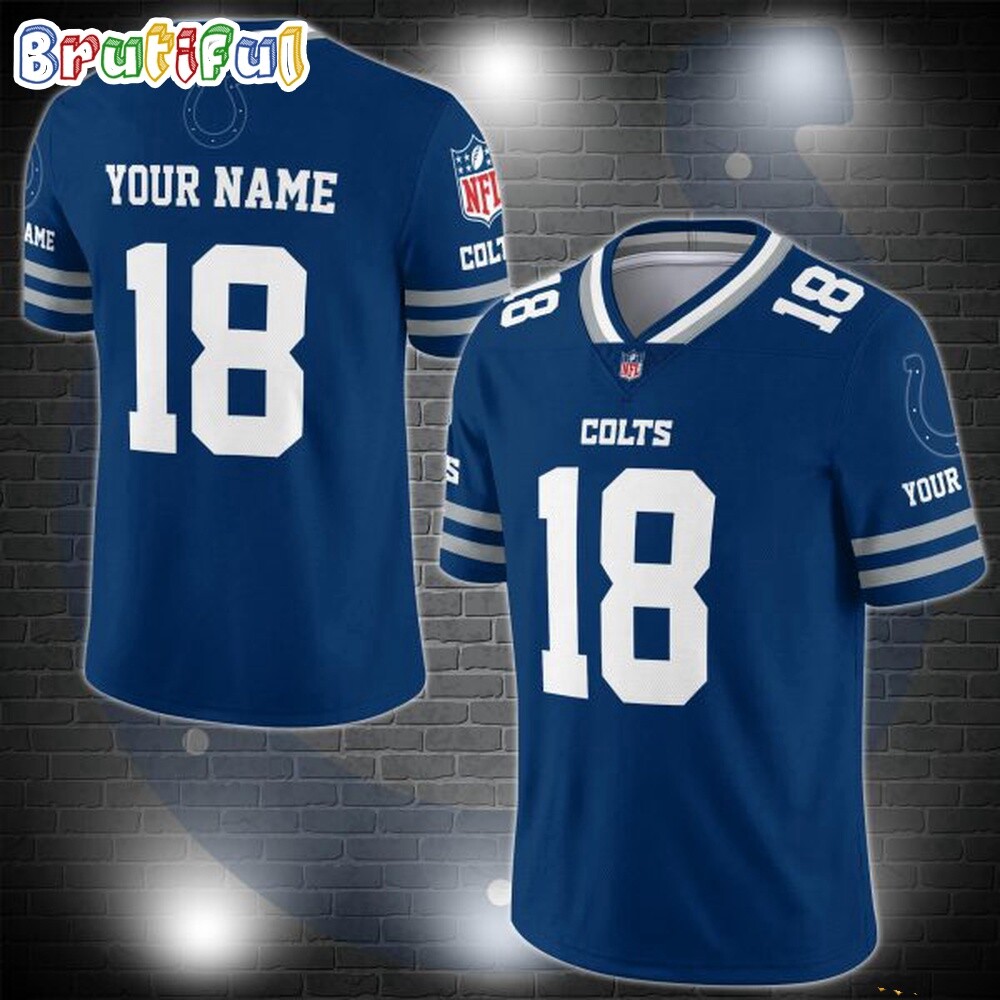 Custom Indianapolis Colts Logo Football Jersey and Shirt for Team Fans