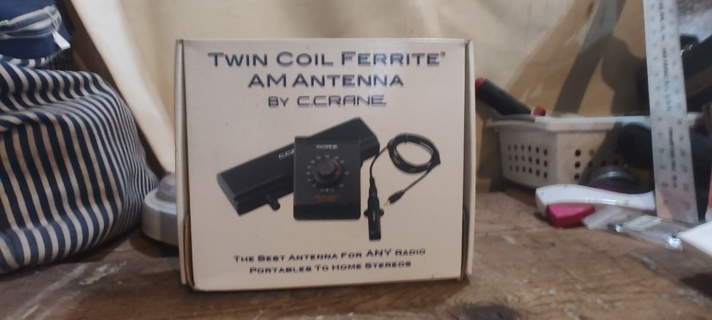 C.Crane Twin Coil Ferrite AM Antenna Complete Kit w Box Manual Adapter CCrane