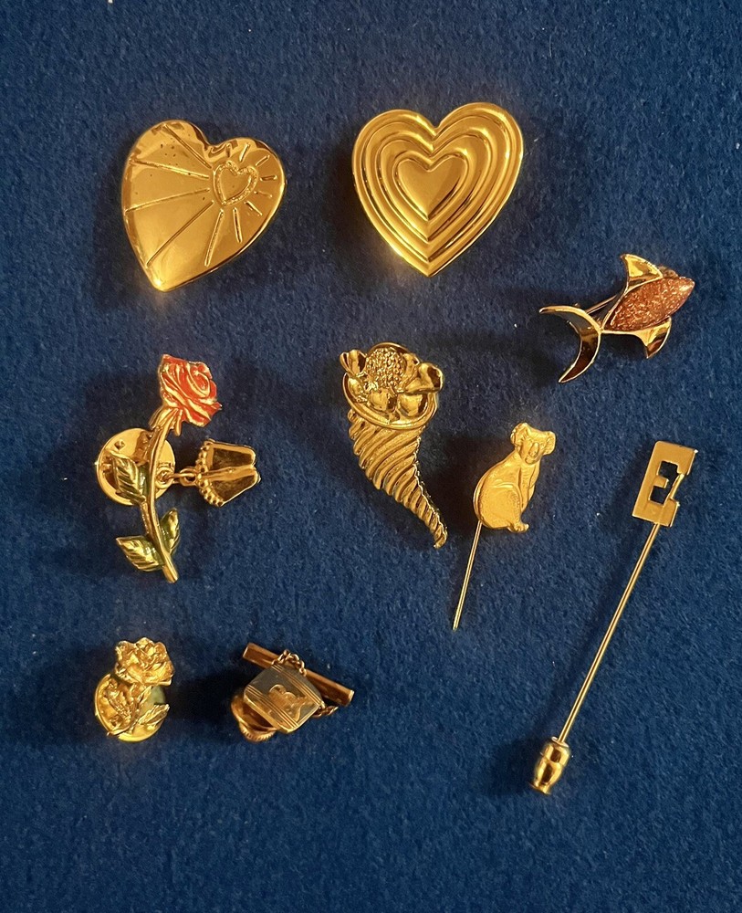 (Lot of 10) Vintage Assorted Jewelry Pins, Brooches #04