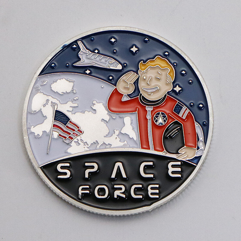 Gift gold shuttle coin silver space aerospace UNITED STATES SPACE FORCE American