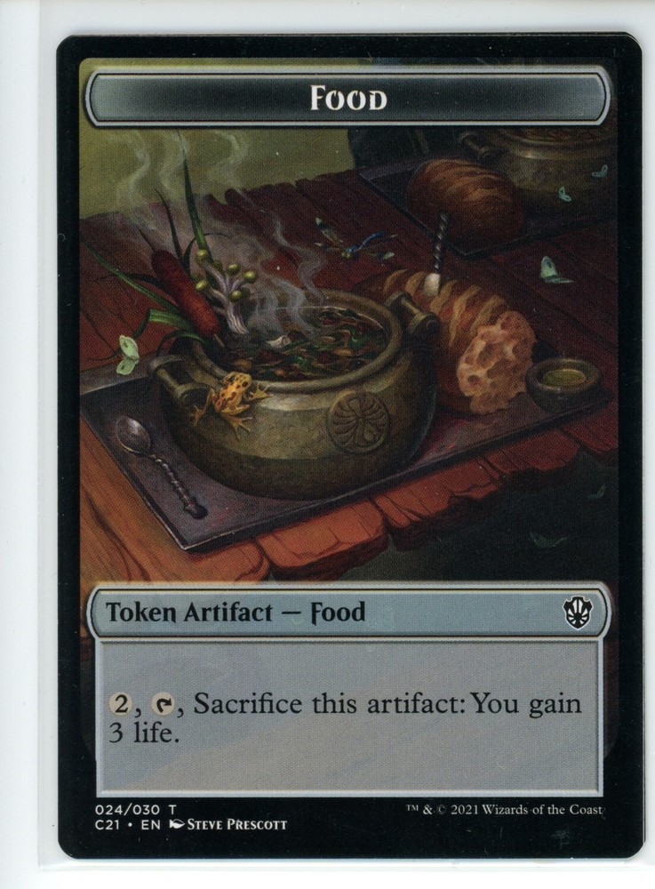 FOOD // SAPROLING DOUBLE-SIDED TOKEN Commander 2021 #24//18 C21(NM)(MTG)