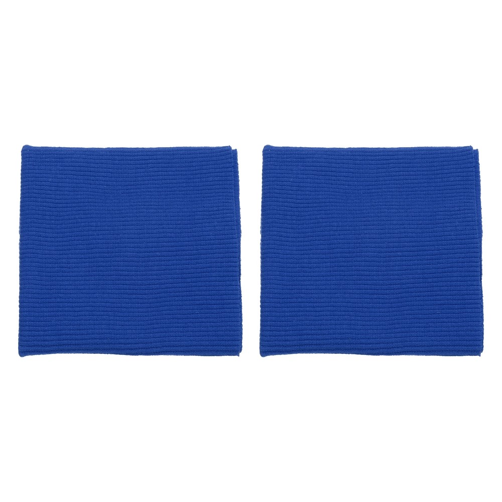 2pcs 7.5x9cm Elastic Cuffs Ribbed Trim Cotton Fabric Knit Stretch Band Dark Blue