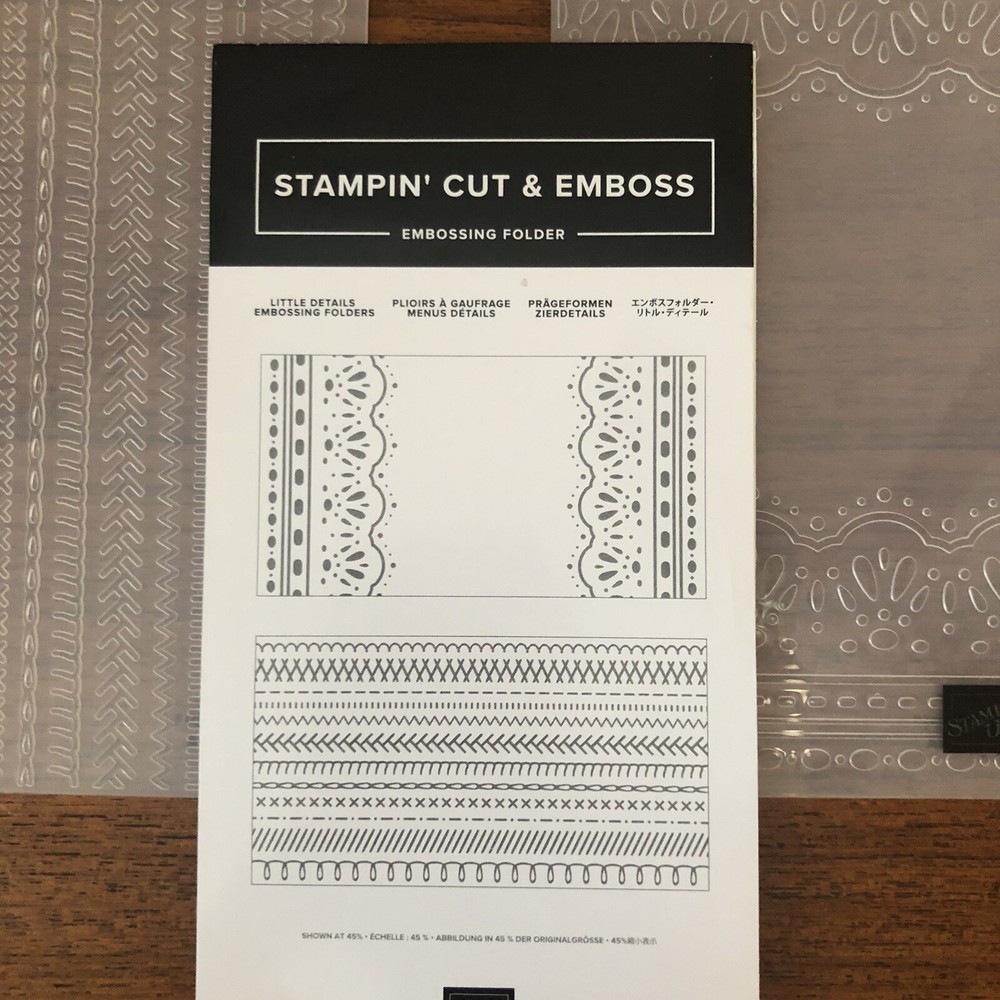 Stampin Up LITTLE DETAILS Embossing Folder Set Of 2 Stampin’ Cut & Emboss