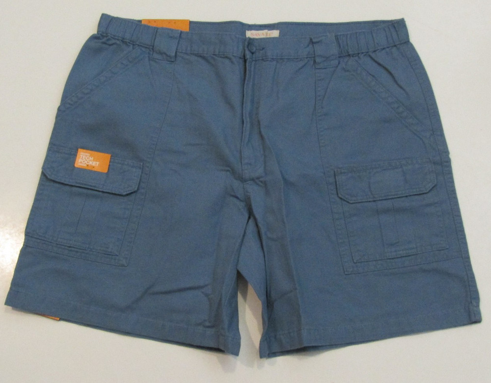 SAVANE Mens Captains Blue Cargo Shorts Size 40 NWT