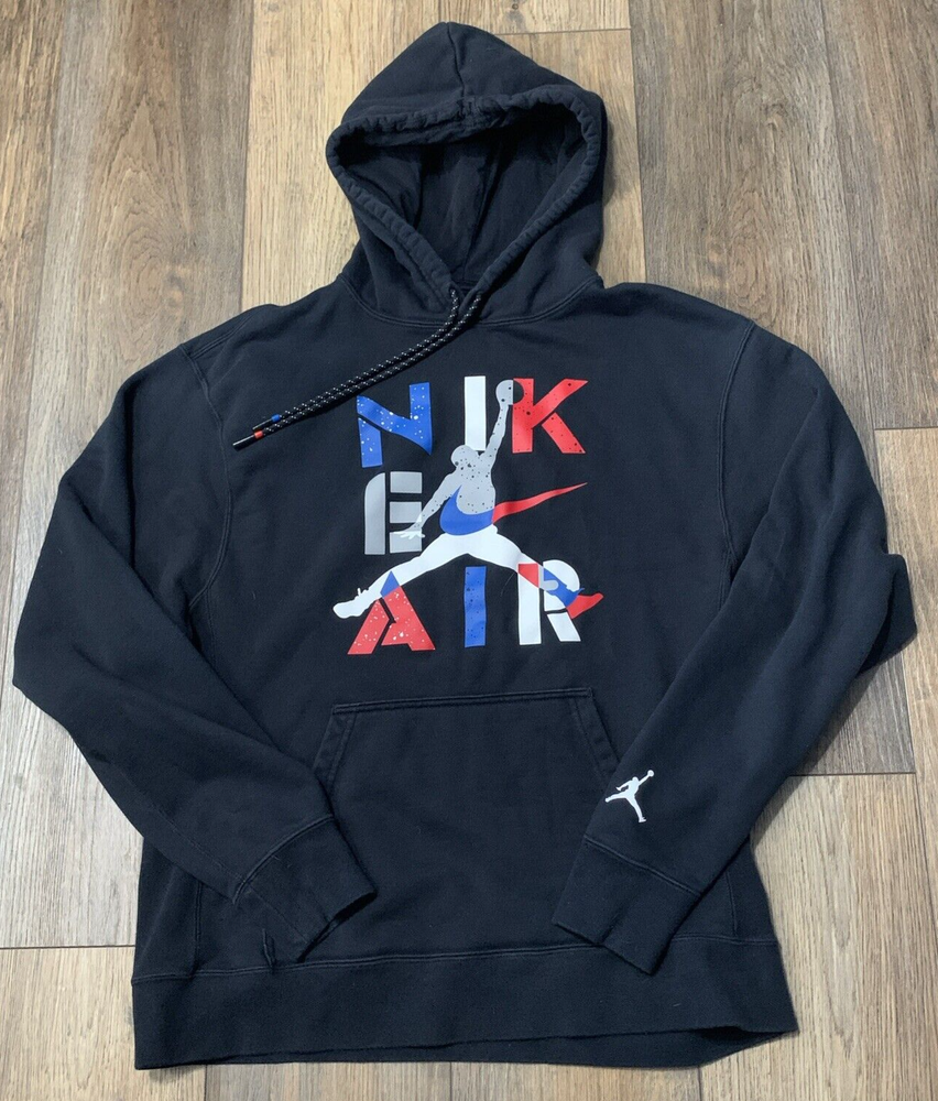Nike Air Jordan Hoodie Men's M Black Graphic Jumpman Legacy AJ4 CQ8291-010