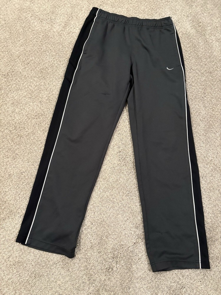 Nike Vintage Y2K Fleece Jogger Sweatpants for Men Large Gray Running Track Pants