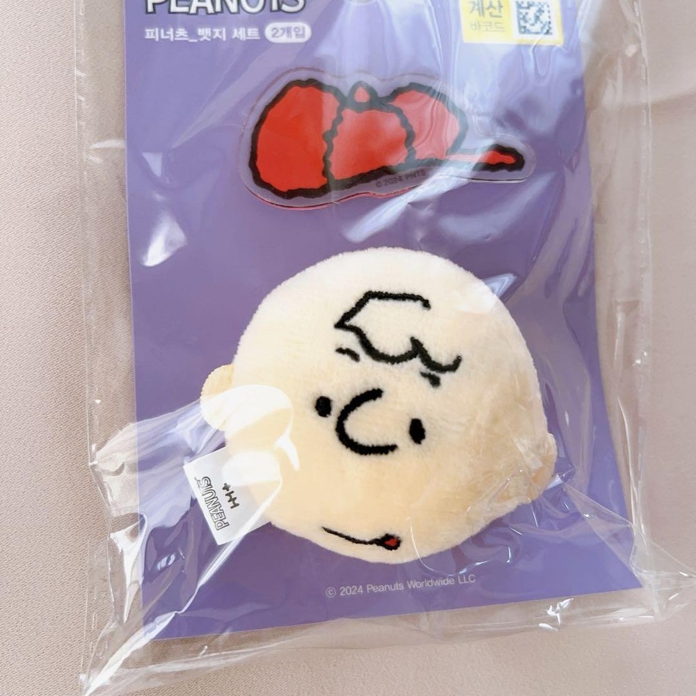 Snoopy Charlie Brown Plush Badge & Acrylic Badge Hat