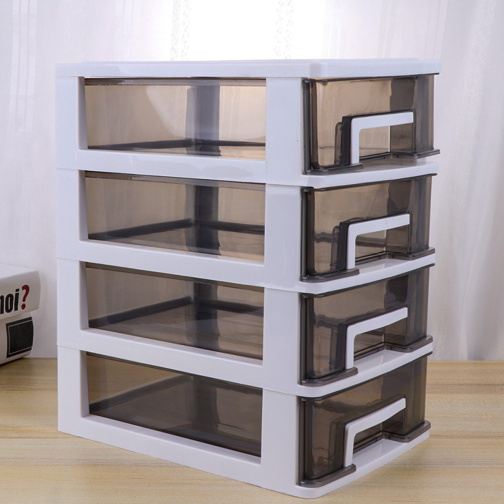 Clear Plastic Drawer Organizer for Office Desk Closet Storage