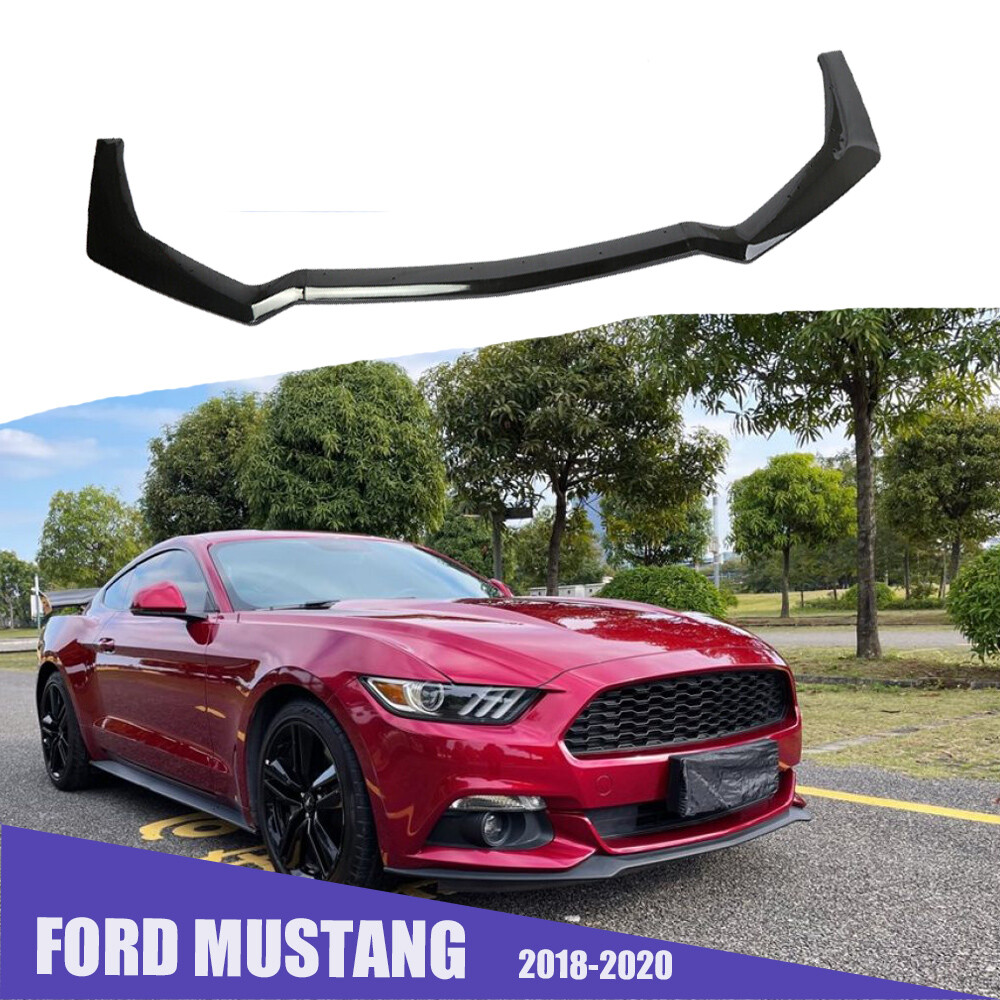 2018-2020 Ford Mustang GT Black Front Splitter Lip Spoiler Body Kit