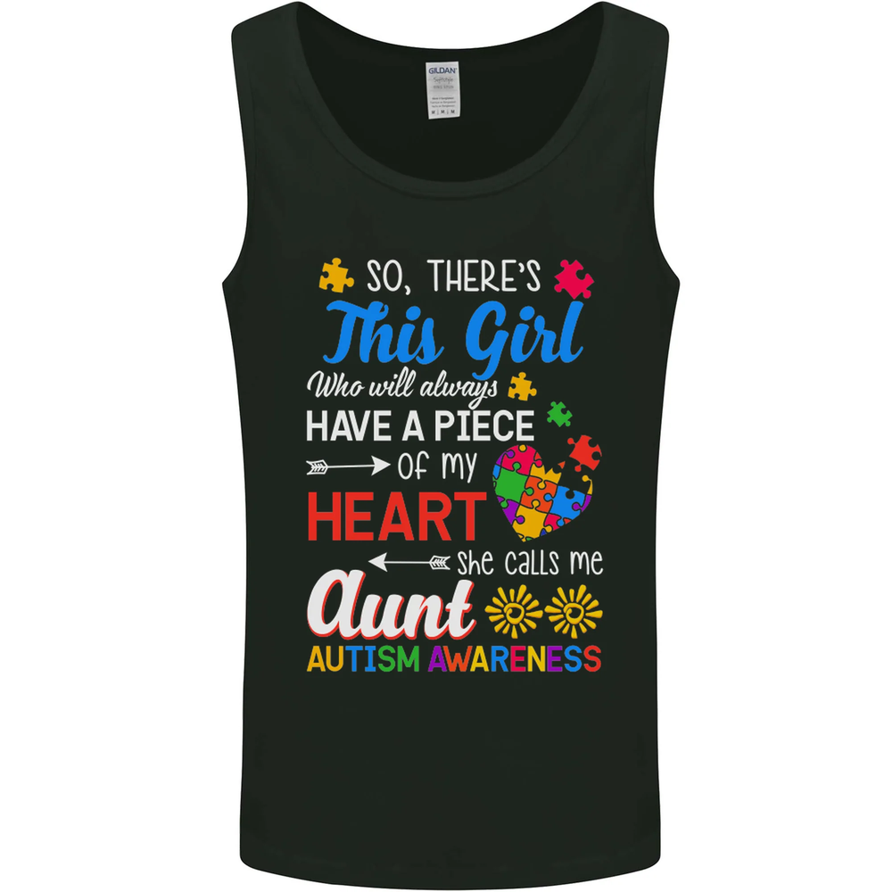 She Calls Me Aunt Autistic Autism Aunty ASD Mens Vest Tank Top