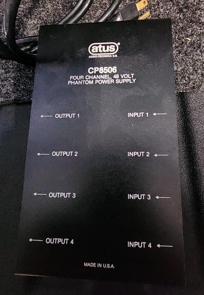 Audio Technica 4-Channel 48V Phantom Power Supply for Microphones