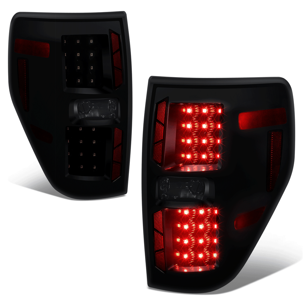 09-14 Ford F150 Full LED Tail Brake Reverse Light Assembly Smoked Lens  
