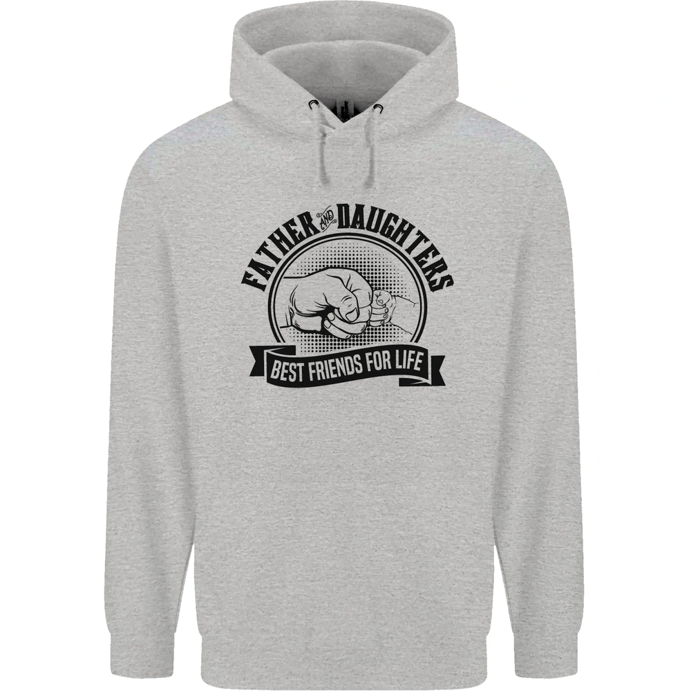 Father & Daughters Best Friends Fathers Day Mens 80% Cotton Hoodie