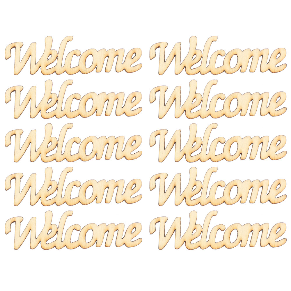 30 Pcs Cutout Decorations Welcomewood Chips Ornaments for Crafts Flower Garland