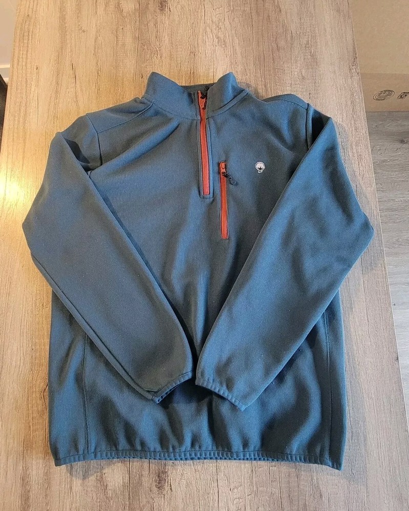 Southern Shirt Logo Men's Medium Blue Quarter Zip Performance Pocket Pullover
