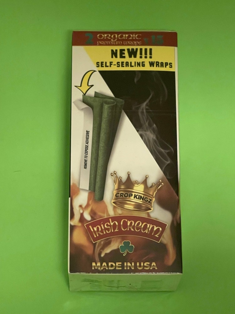 FREE GIFTS Crop Kingz Irish Cream USA 30 Organic Hemp Papers 15pk