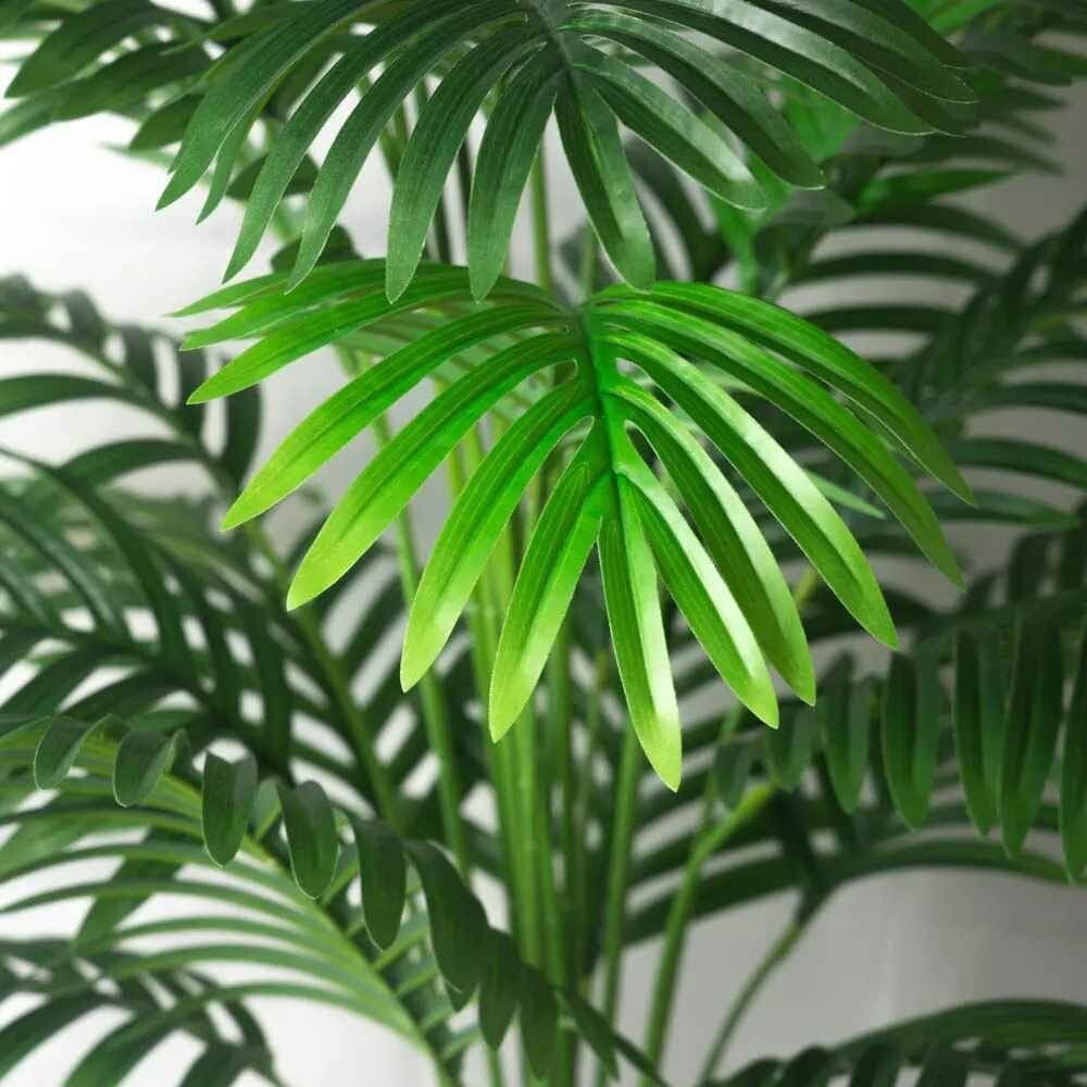 90-120cm Tall Artificial Palm Tree Tropical Fake Plant with Green Plastic Leaves