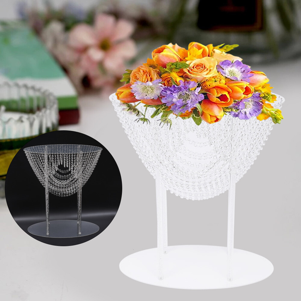 Exquisite Crystal Flower Stand Flower Vases for Wedding Table Decorations