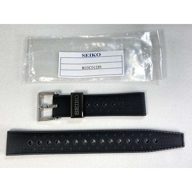 Seiko Prospex Genuine Silicone Rubber Band Strap Color Black 19mm R03C012J9 New