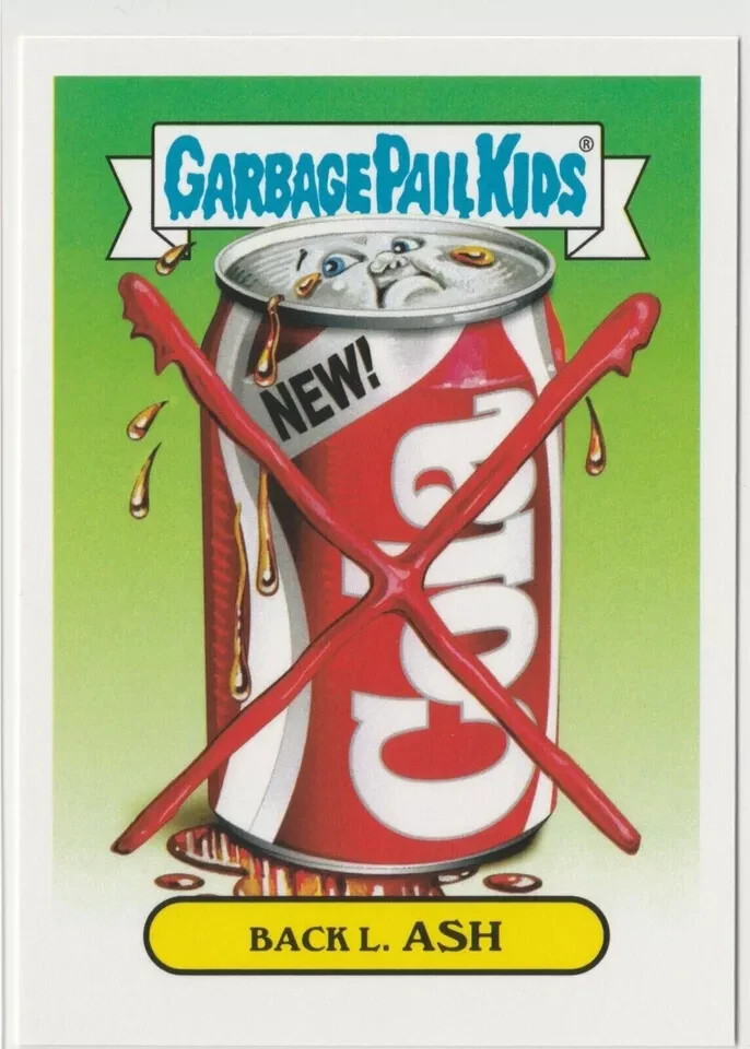 Back L Ash #1b Garbage Pail Kids GPK 2018 We Hate the 80s Trading Card