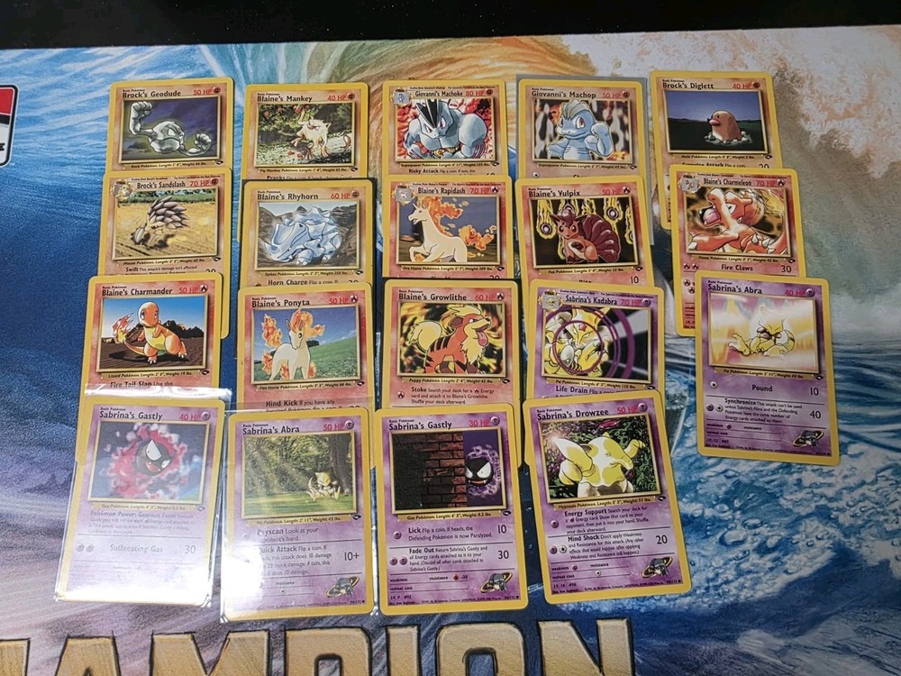 VINTAGE Pokemon GYM Challenge 66 Card C/UC Partial Set NO Duplicates