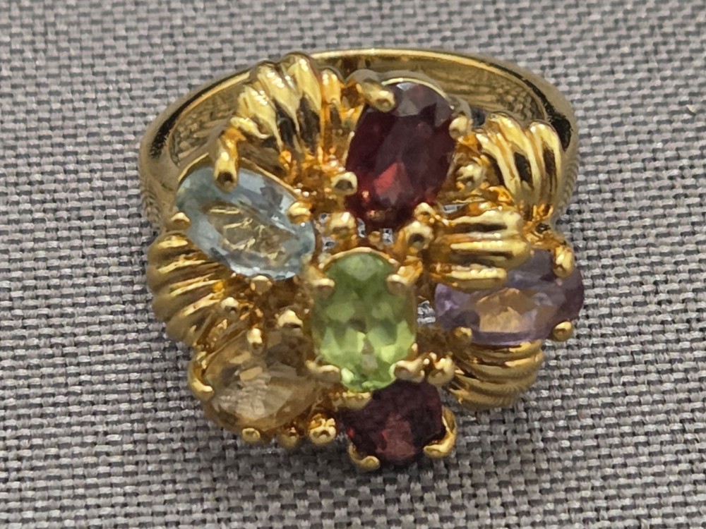 925 Vermeil Sterling Silver Ring 5 Grams Size 5