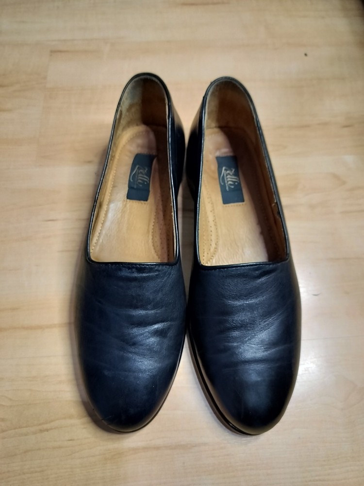 Zelli Men's Leather Black Loafers Flat Oxford Sz 8.5 M, Hand Crafted In Italy.